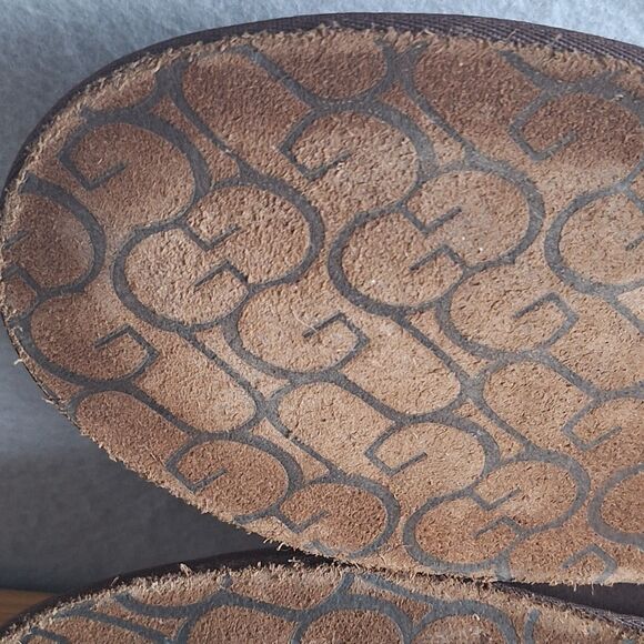 UGG Scuff Slippers Men’s 9 Espresso Suede Sheepskin Wool Lined EU 42 main image 9